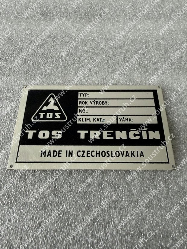 Výrobní štítek - RETRO