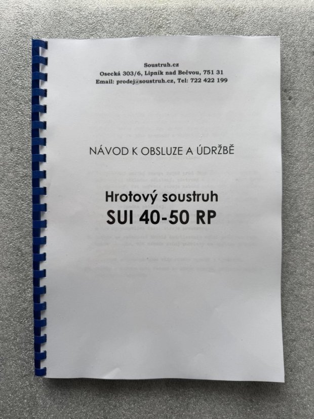 Návod k obsluze a údržbě SUI 40-50 RP