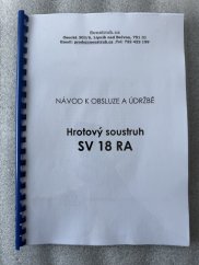 Návod k obsluze a údržbě SV 18 RA