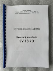 Návod k obsluze a údržbě SV 18 RD