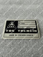 Výrobní štítek - RETRO