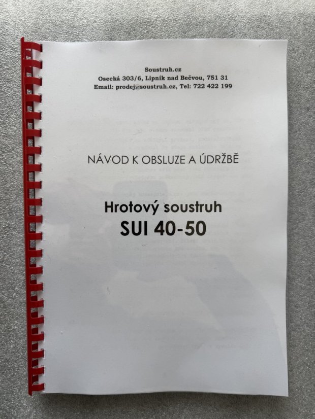 Návod k obsluze a údržbě SUI 40-50