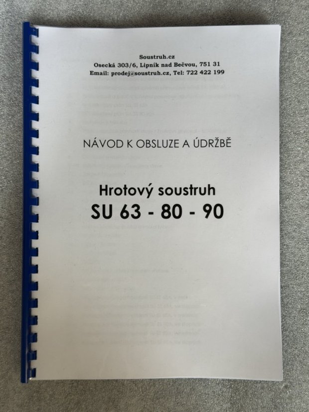 Návod k obsluze a údržbě SU 63-80-90